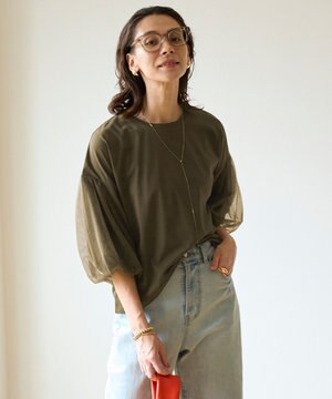  チュールレイヤード Tシャツ