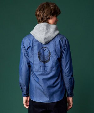  【テーム・ヤルヴィコラボ・サスティナブル】コットンテンセルツイルバックプリント シャツ