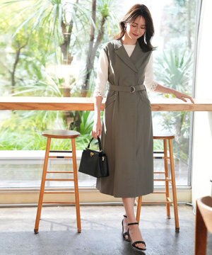  【2WAY】テーラードジレ ワンピース