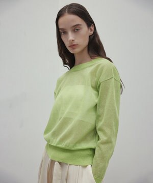  【洗える・Oggi 7月号掲載】LUPINUS / 前後2WAYシアーニットカーディガン