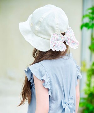  【日よけ付き】リボンハット