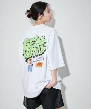  【ユニセックス着用ITEM/綿100％/SMLサイズ】別注ベンデイビスプランプロゴT