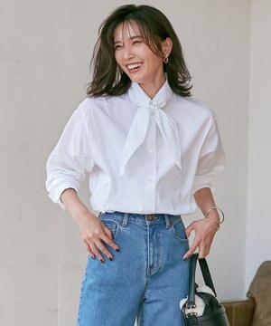  CANCLINI スカーフ ディテール シャツ