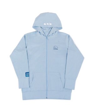  しろたん 指穴付ジップパーカー  ユニセックス