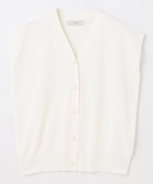  【洗濯機可】パールポイントフレンチスリーブニット