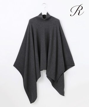  【R(アール)】マイクロンメリノウール ニットケープ