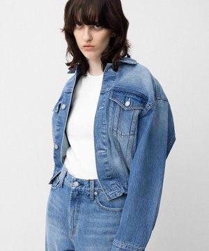  【Nave　セットアップ可/洗える】14ozデニム ブルゾン