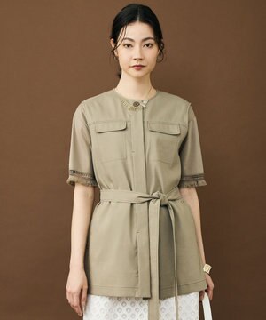  【セットアップ対応】リネンストレッチ ジレ