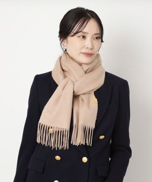  WEB限定【洗える】ミエル (miel) カシミヤ100％ プレーンマフラー