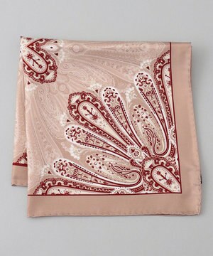  日本製【シルク100％】オリジナル柄チーフ_ペイズリー