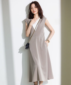 【WEB限定・シワになりにくい】ジェシーツイル ジャンパースカート