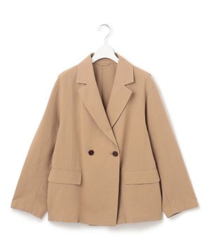  【WOMEN】ワンウォッシュ リネンコットンジャケット