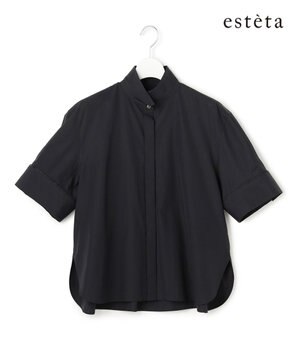  【エステータ】THOMAS MASON ダブルカフス ハーフスリーブシャツ