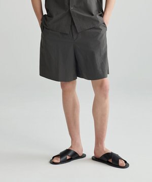  【ReNAVE　撥水機能・UVカット・透湿・接触冷感・洗える】ナイロンタスランショートパンツ