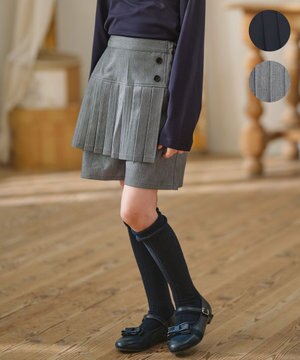  【110-140㎝】プリーツ ショートパンツ