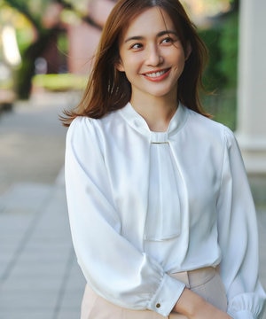 【4WAY】長袖 ボウブラウス