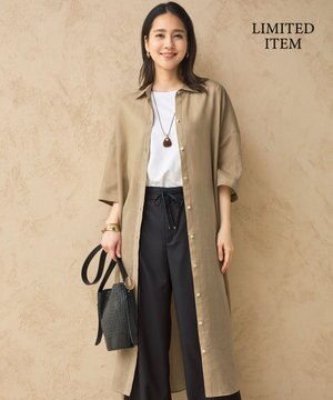  【WEB限定】シアーラミーローンシャツ ワンピース