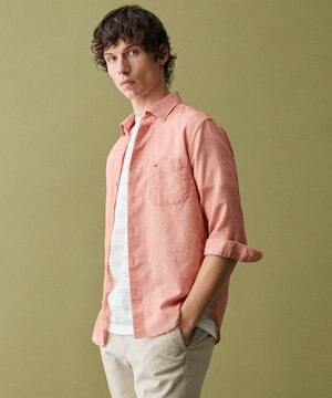  【キングサイズ・サステイナブル・JAPANファブリック】ソアロンパナマシャンブレーシャツ