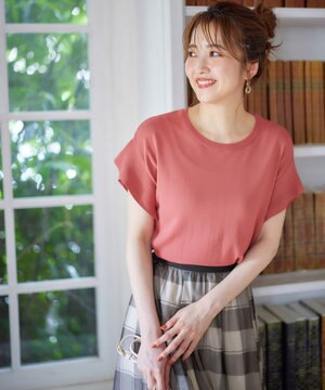  【美人百花6月号掲載】フレンチスリーブニット Tシャツ