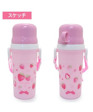  マザーガーデン 野いちご コップ付 直飲み プラボトル 水筒 《スケッチ柄》