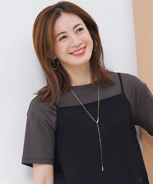  【Oggi8月号掲載】ドロップ ラリエット ネックレス