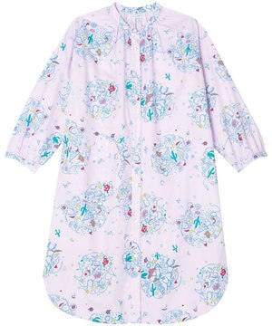  ルームウエア　ワンピース　長袖　綿100%　綿サテン素材　/ワコール　UNX545