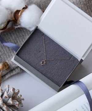  【K10】リーフィーダイヤモンドネックレス/全長:40cm