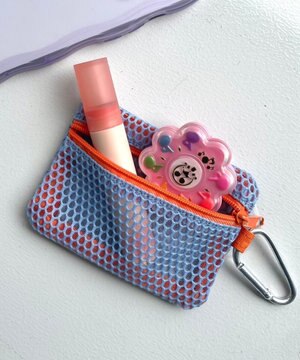  メッシュ配色ポーチ