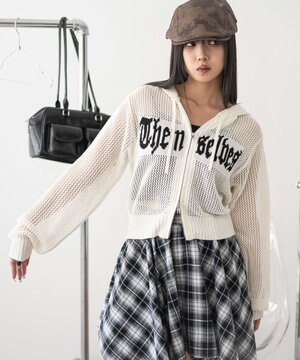  ジャガードメッシュパーカー