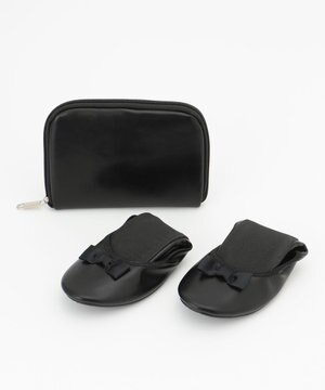  【トートバッグ付き】コンパクトリボンスリッパ