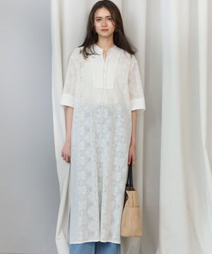  【SLOW/一部店舗限定】モチーフレース ワンピース