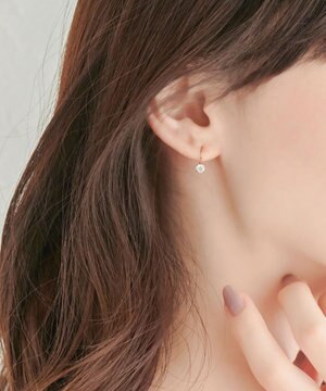  【K10RG】ブリリアンフックピアス