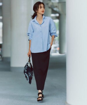  【MAG×スタイリストコラボ】イージーケアシャツ×ラメIラインスカート