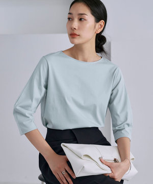 【接触冷感・UVケア・洗える】 コンフォートプレーティング デザインカットソー