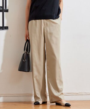  【カタログ掲載・洗える】フルダルスパンマイクロピーチワイドストレート パンツ