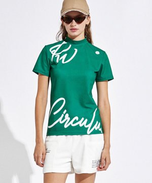 【吸水速乾 / 伸縮性抜群】【WOMEN】筆記体ロゴ COOLベンチレーションモック T