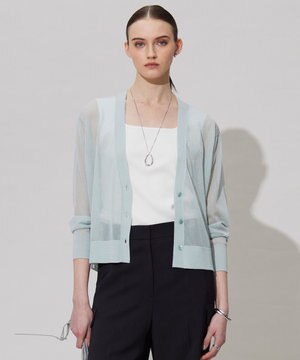 【洗える】ドライシアーカーディガン