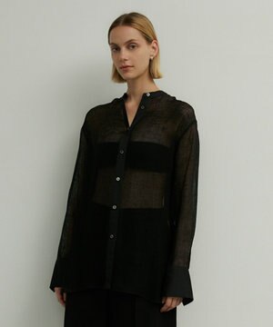  MATHIEU / バンドカラーシャツ