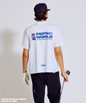  〈Pepsiコラボ〉【UNISEX】Pepsi World Graphic モックネックT