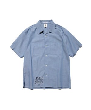  【AaronChang】【UNISEX】コットンダンガリー オープンカラーシャツ / Baggy-Fit