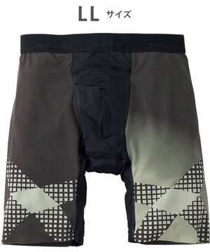  ボクサーパンツ【CROSSWALKER】はいて歩いてカロリー消費アップをめざそう！ムレ軽減設計 前開き スパッツ ロング丈 GX6007 /ブロス バイ ワコールメン