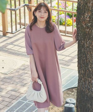  【洗える】ジョーゼットコンビポンチ ワンピース