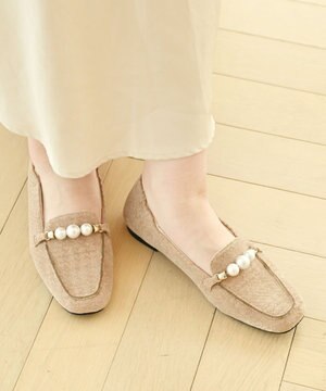  【本革・高反発】Pearl loafers スクエアトゥパルビットローファー