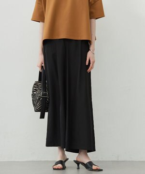  【接触冷感・UVケア・速乾・洗える】シルクエステルタフタ ワイドパンツ