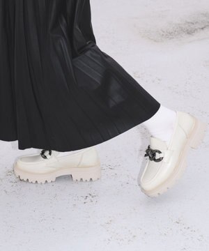  【BONTRE/ボントレ】厚底チェーンローファー/20851-US