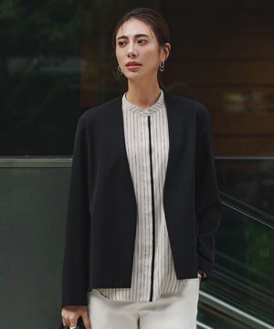  ナイロンストレッチポンチ ノーカラージャケット