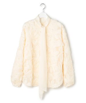  【GOLD LABEL/見上愛さん着用】テープエンブロイダリー ブラウス