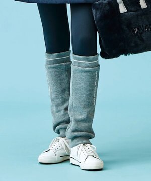  防風機能付きの裏地で足元あたたか【WOMEN】ニット レッグウォーマー