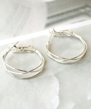 【金属アレルギー対応】 ワイヤーフープピアス