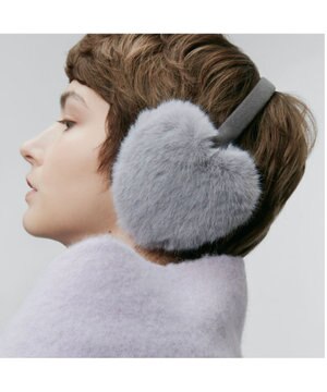  【ラッピングBOX付き】FURLA ハート型イヤマフ